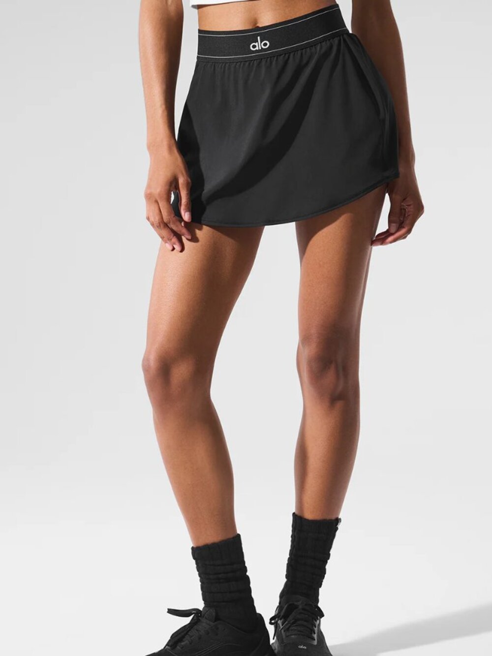 ALO Yoga Women’s Match Point Tennis Skirt Black🥰🖤Cute & Sporty Girly Style - Picture 6 of 7